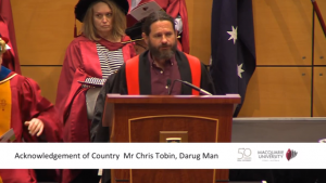 Chris Tobin darug Man Macquarie University