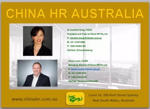Dr Caroline Hong China HR Australia