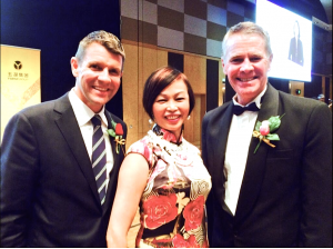 NSW Premier Mike Baird, Dr Caroline Hong  NSW Deputy Premier AndrewStoner 